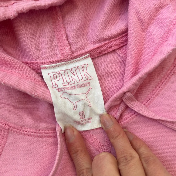 PINK Victoria’s Secret Pink Cropped Hoodie | Lightweight | Size S - Picture 3 of 6